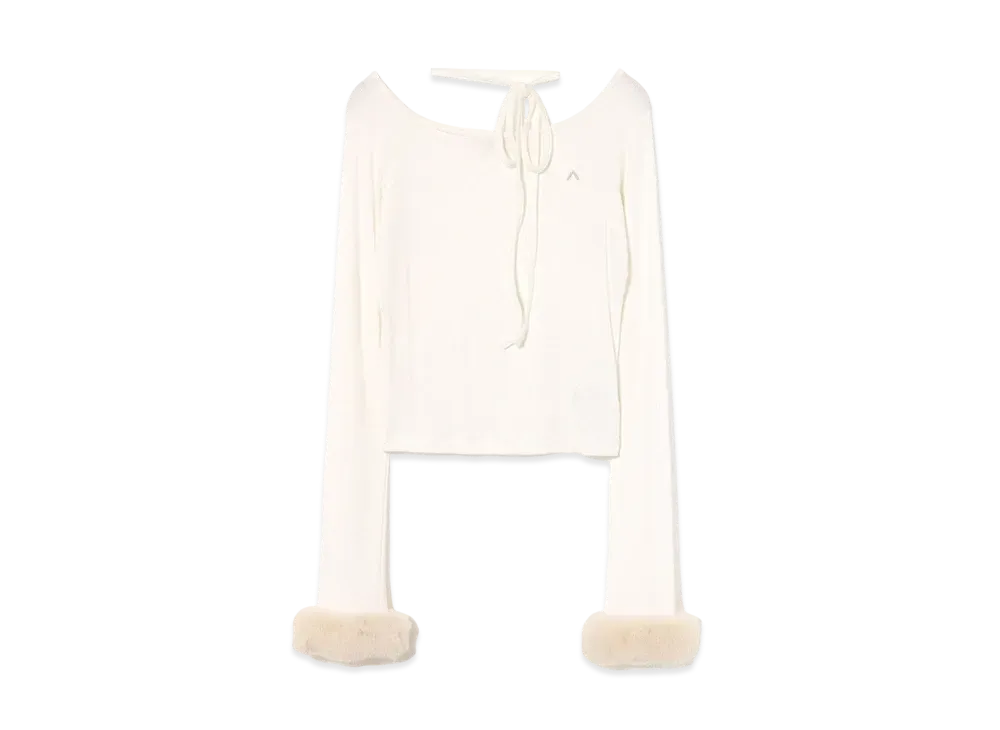 andmary ♡ Ravi fur tops WHITE 新品未開封 匿名配送 ANDMARY】Ravi fur tops