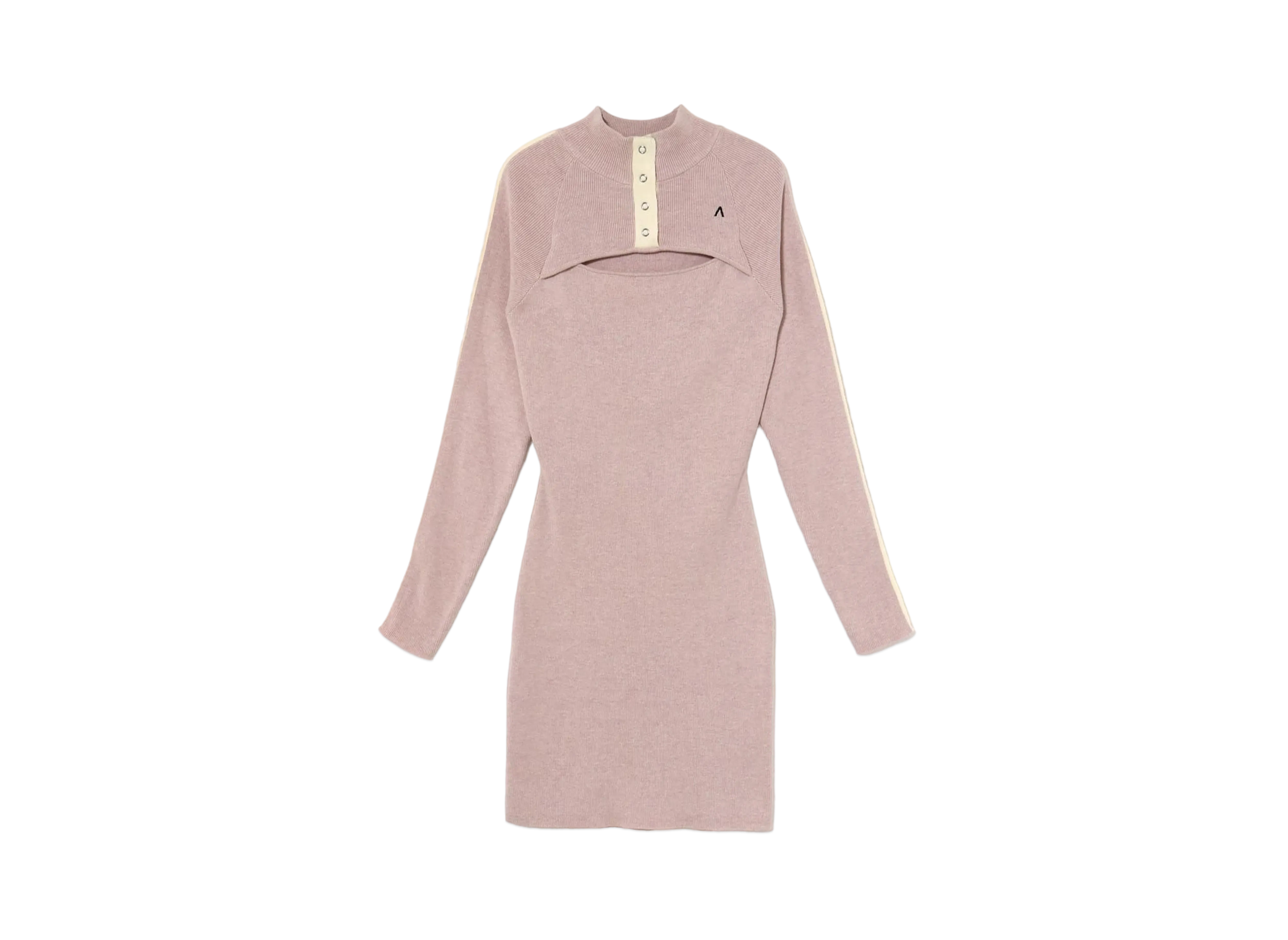 ANDANDMARY Ava Line Knit Mini Dress "Baby Pink"