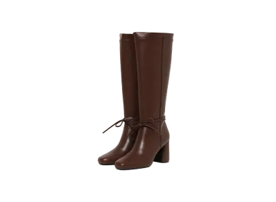 ANDANDMARY Elina Ribbon Long Boots "Brown"