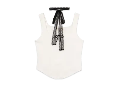 ANDANDMARY Zoe Ribbon Tops "White"