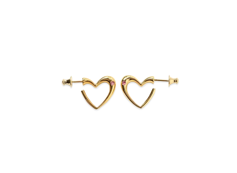 ANDANDMARY Mary Heart Pierce "Pink Tourmaline"