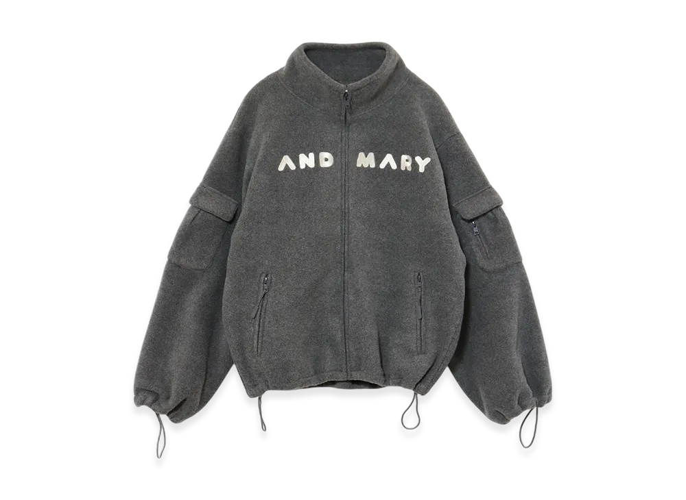 ANDMARY Mary Logo Fleece Jacket "Gray"