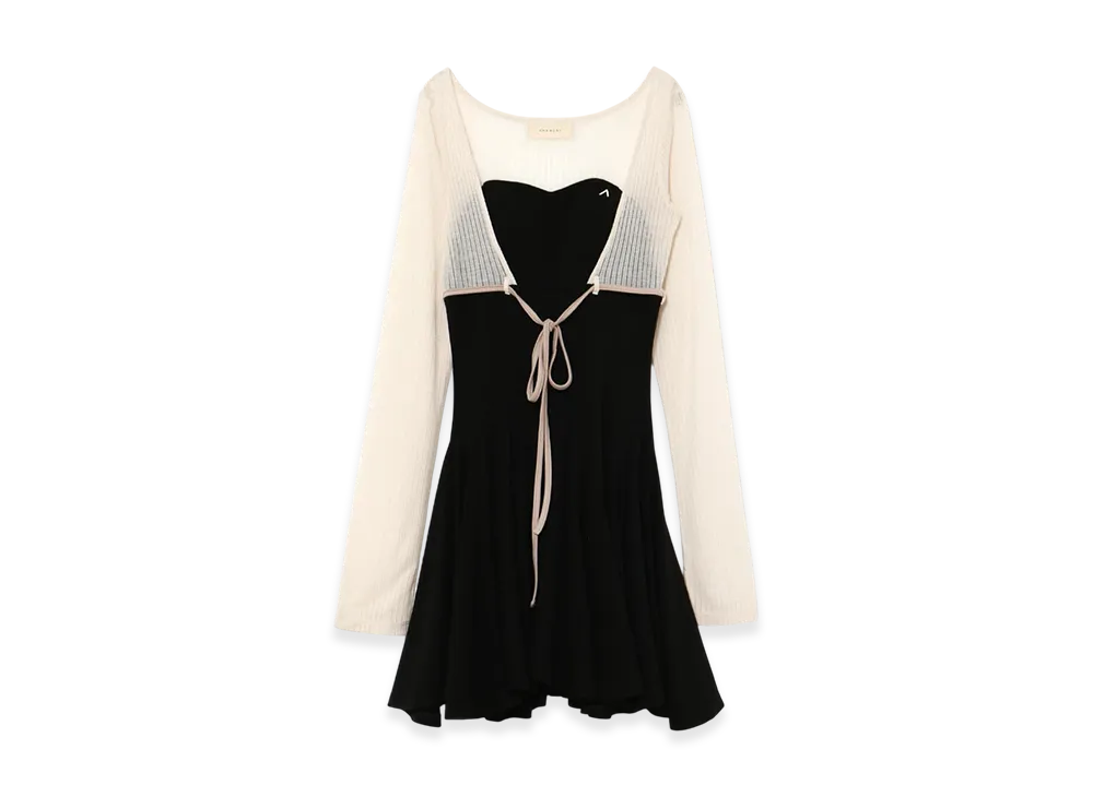 ANDMARY Lona Ribbon Mini Dress "Black"