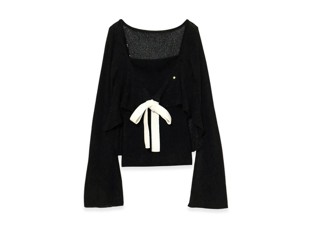 ANDMARY Emma Knit Flare Cardigan Set "Black"