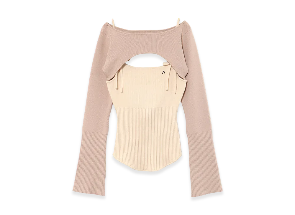 ANDMARY Bebe Ribbon Set Tops "Beige"