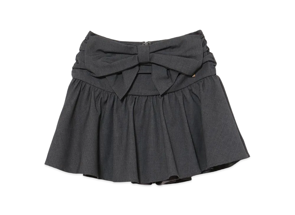 ANDMARY Liz Ribbon Mini Skirt "Gray"