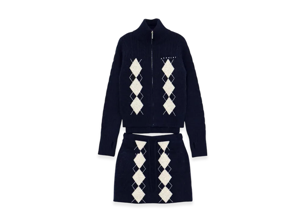 ANDMARY Argyle Knit Set Up "Navy"
