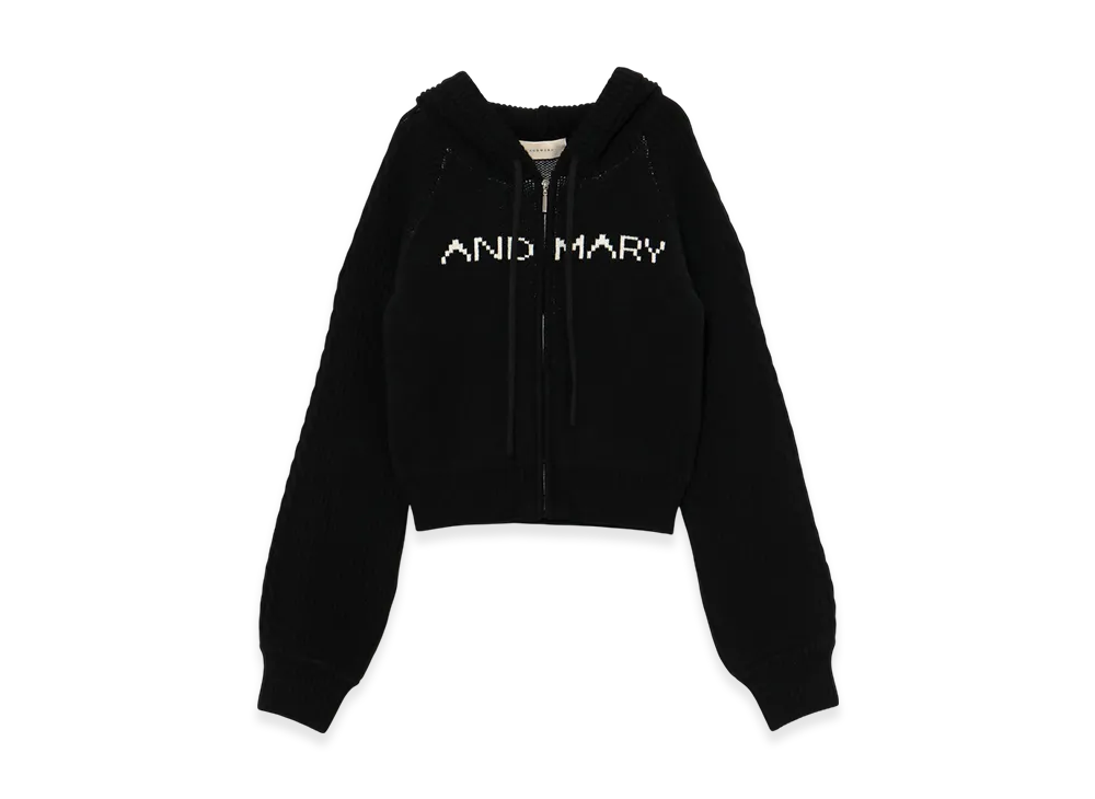 ANDMARY Jeniffer Knit Hoodie Set "Black"