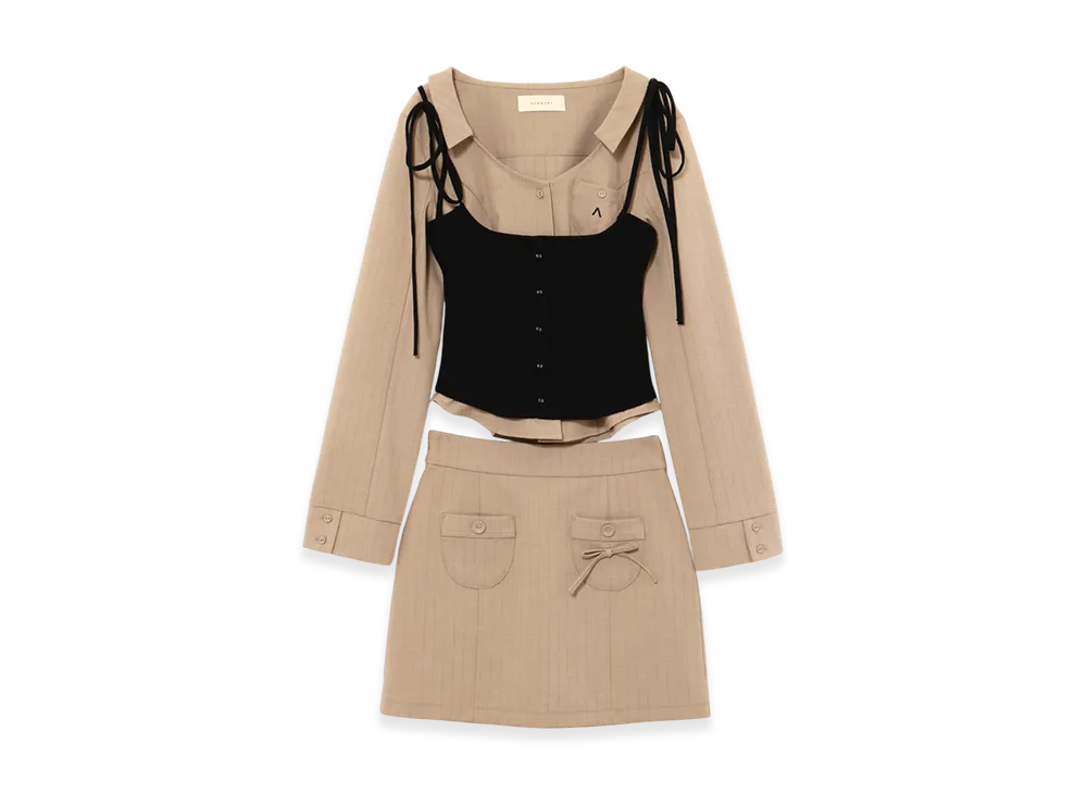 ANDMARY Maya Blouse Knit Set Up "Beige"