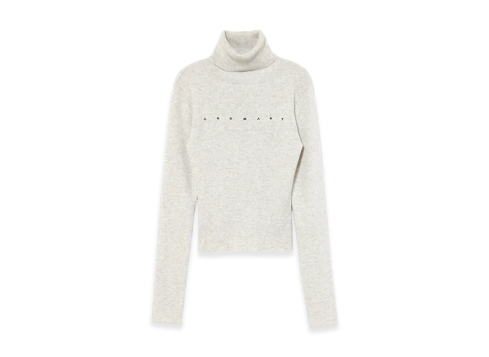ANDMARY Mary Turtle Knit Tops "Gray"
