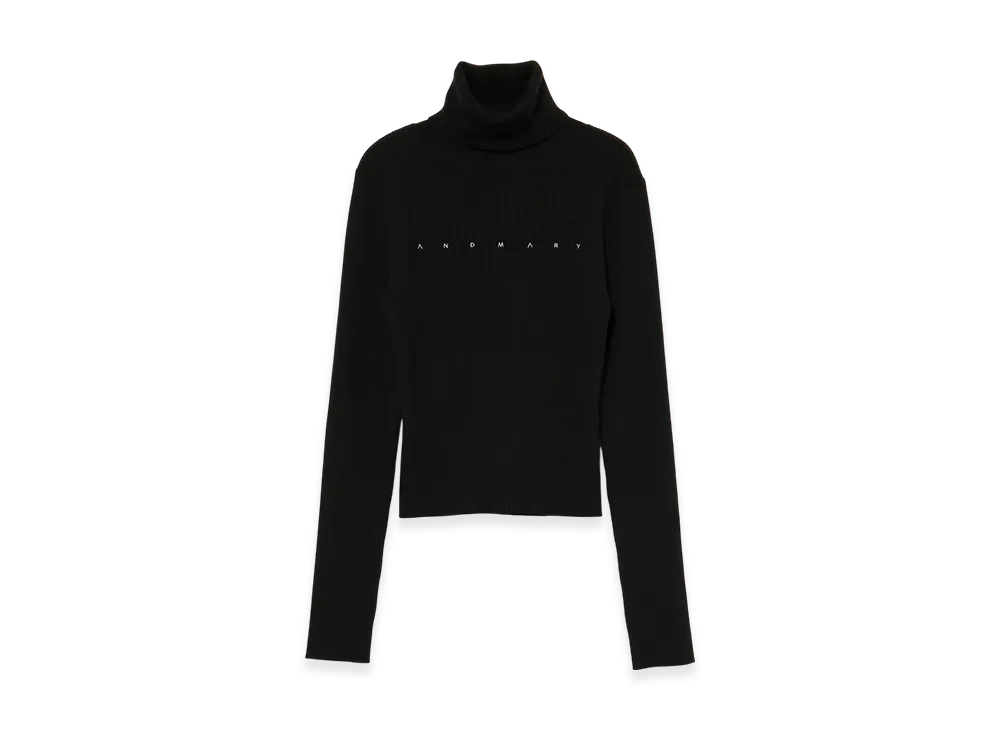 Mary logo knit tops black andmary トップス andmary Mary logo