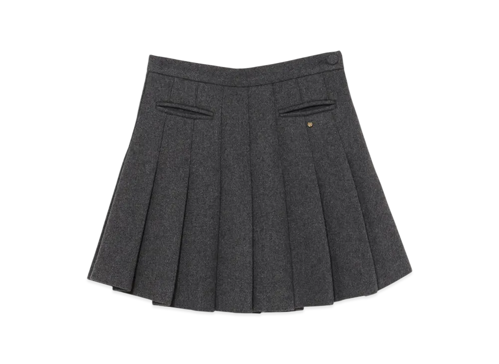 ANDMARY Zoey Pleats Mini Skirt "Gray"