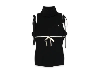 ANDMARY Adele Ribbon Tank "Black"