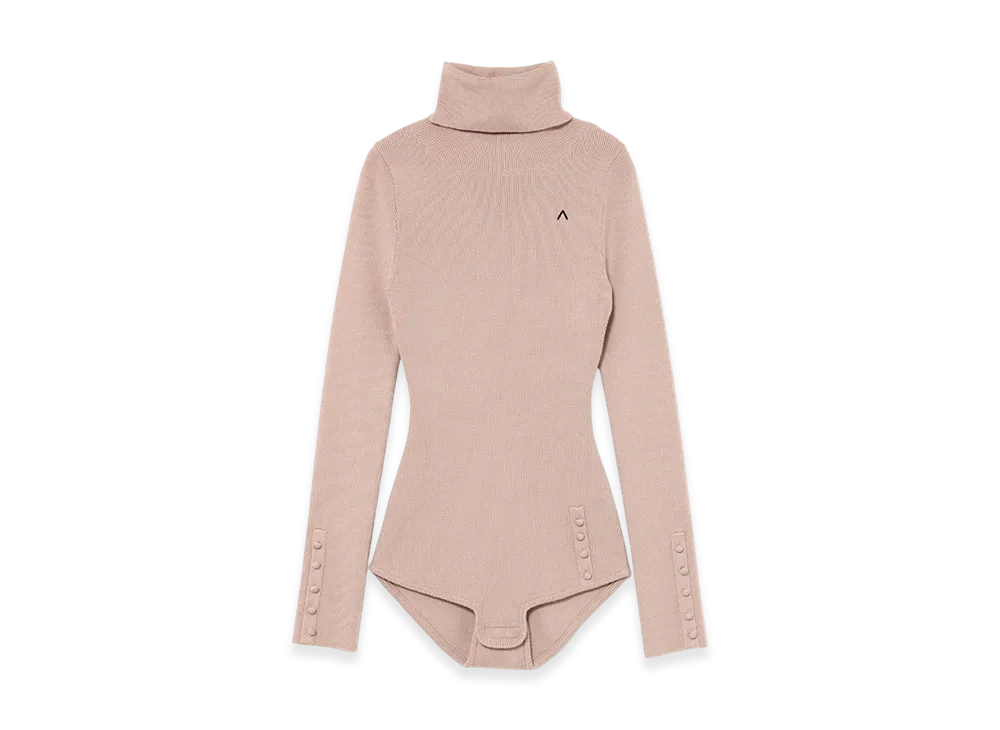 ANDMARY Juno Turtle Knit Bodysuit "Mocha"