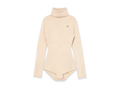 ANDMARY Juno Turtle Knit Bodysuit "Ivory"