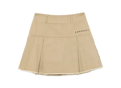 ANDMARY Mary Logo Cotton Skirt "Beige"
