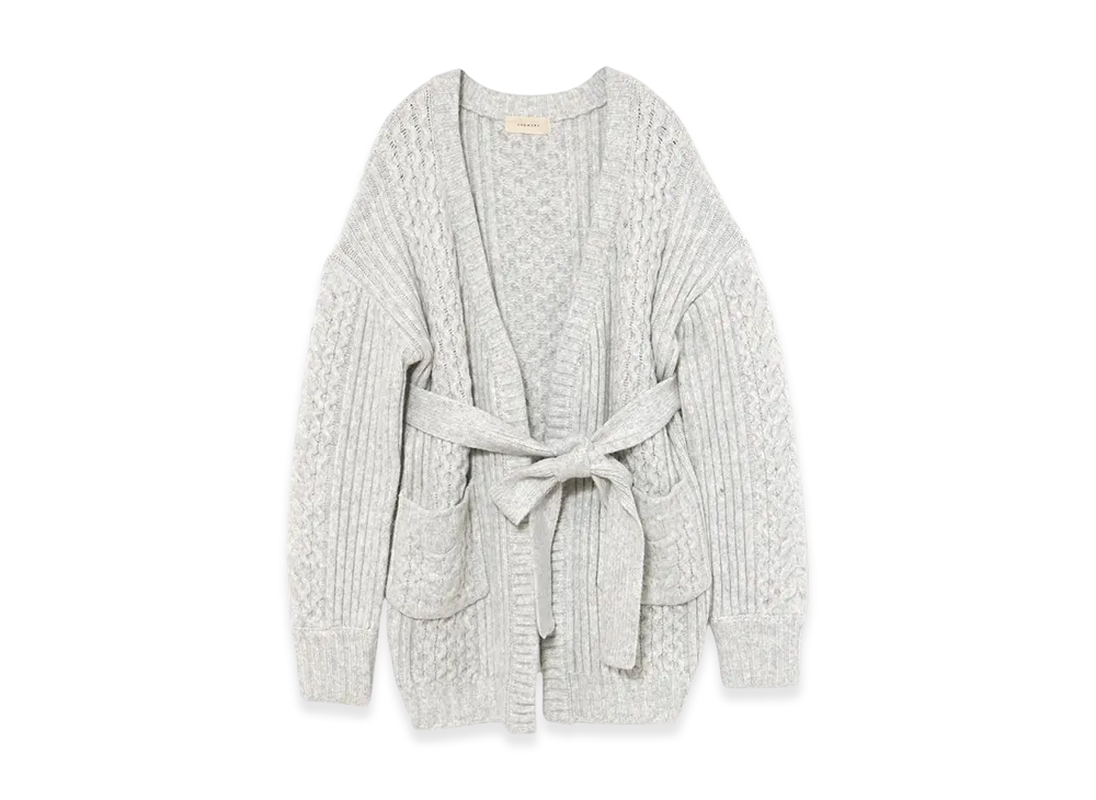 ANDMARY Hug Knit Cardigan "Light Gray"