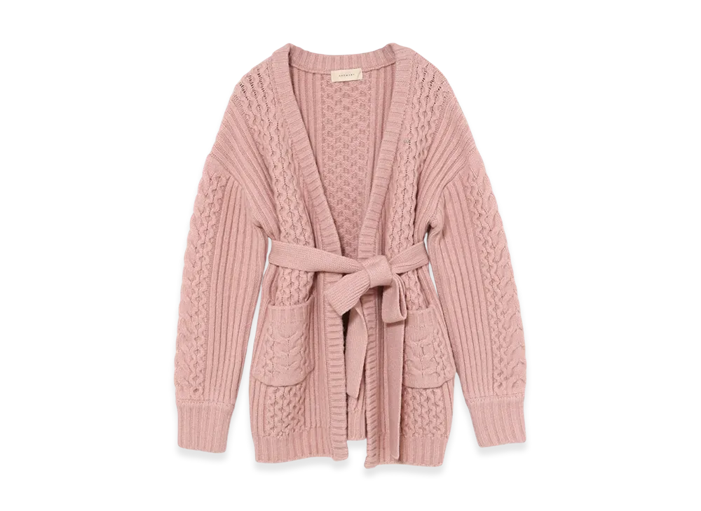 ANDMARY Hug Knit Cardigan "Pink"