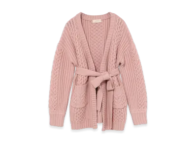 ANDMARY Hug Knit Cardigan "Pink"