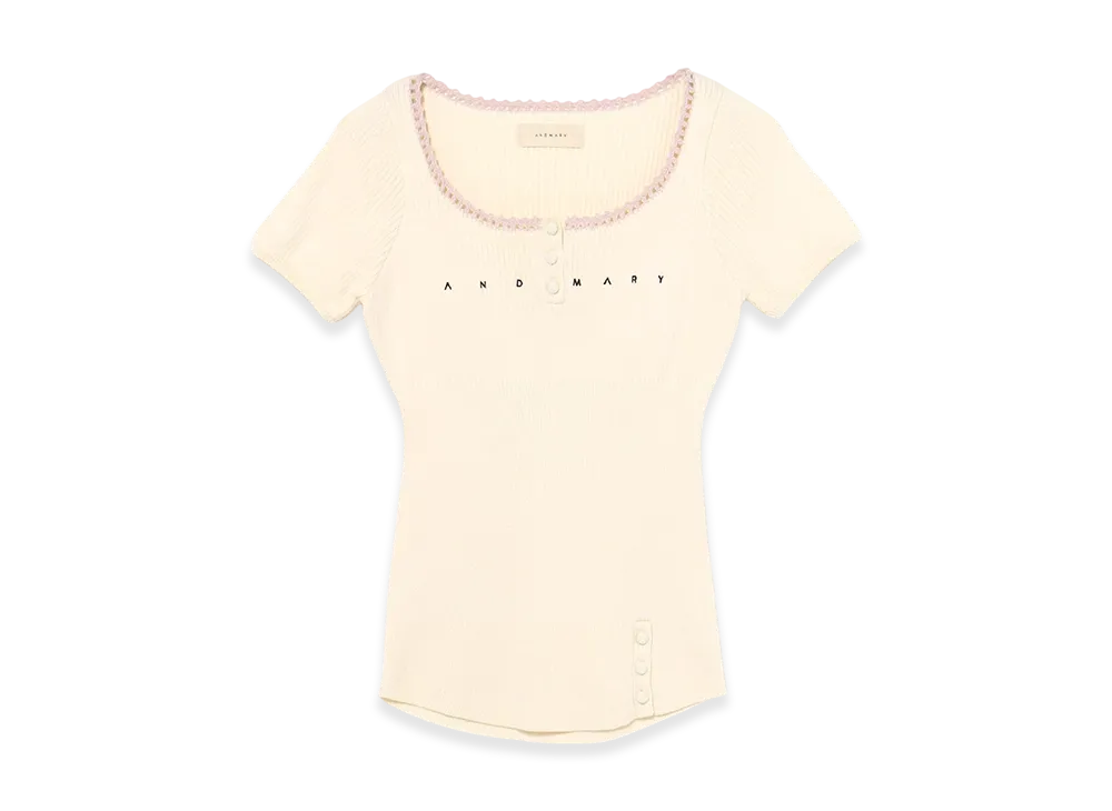 ANDMARY Lacey Mary Logo Tops 