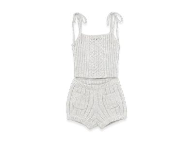 ANDMARY Hug Knit Camisole Pants Set Up "Light Gray"