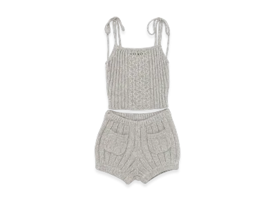 ANDMARY Hug Knit Camisole Pants Set Up "Gray"