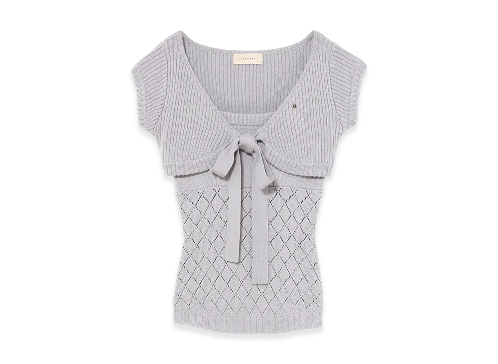 ANDMARY Nana Ribbon Crochet Set "Light Gray"