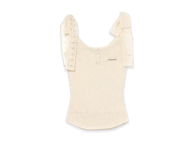 ANDMARY Cotton Ribbon Tank "Ivory"