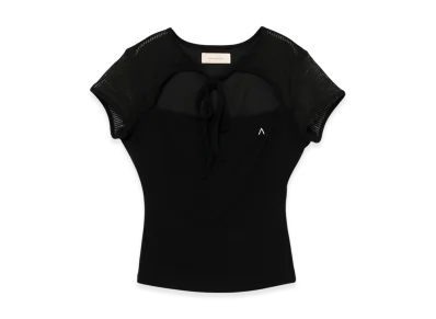 ANDMARY Roy Ribbon Tops "Black"