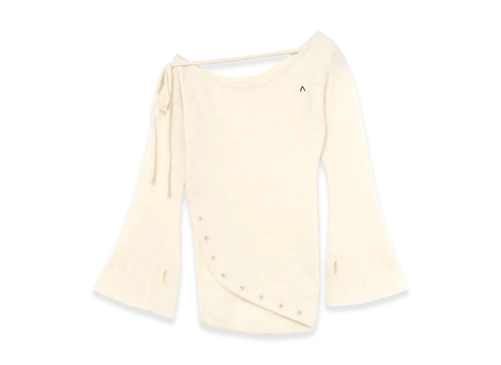 ANDMARY Fluffy Loose Knit "White"