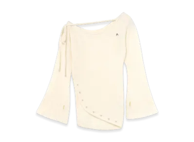 ANDMARY Fluffy Loose Knit "White"