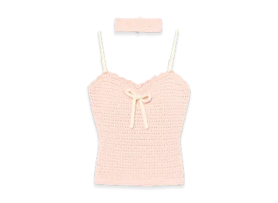 ANDMARY Sui Ribbon Tops "Pink"
