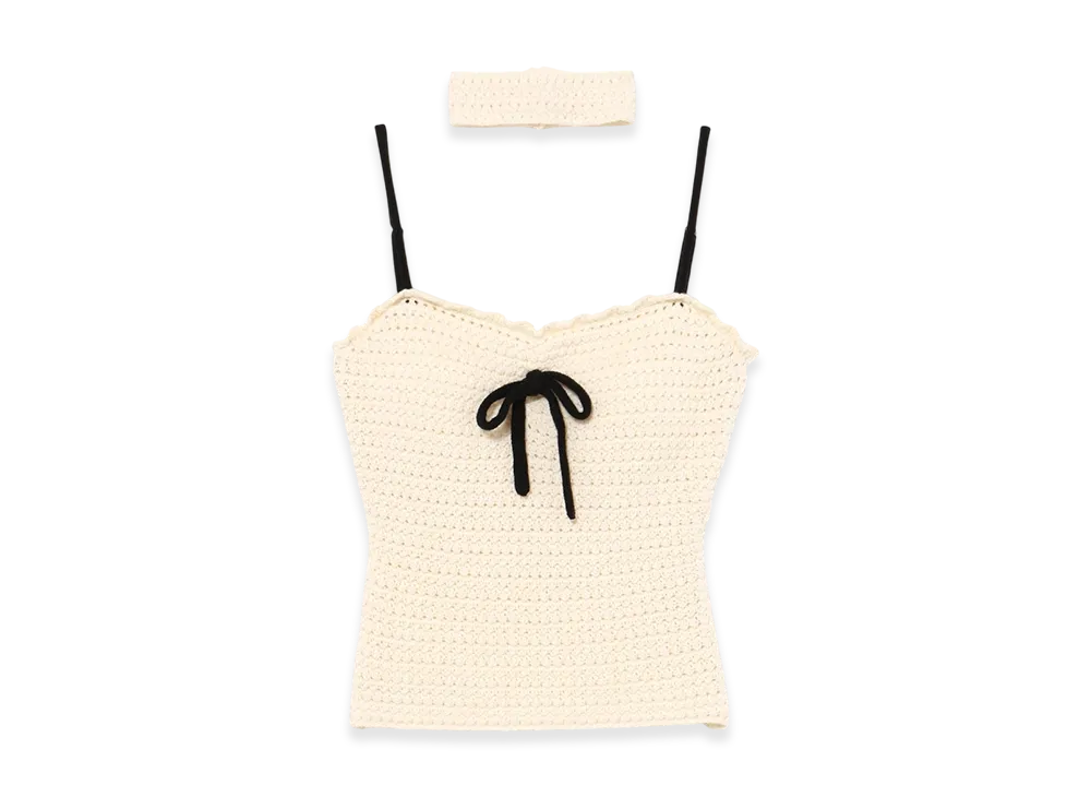 ANDMARY Sui Ribbon Tops "Ivory"