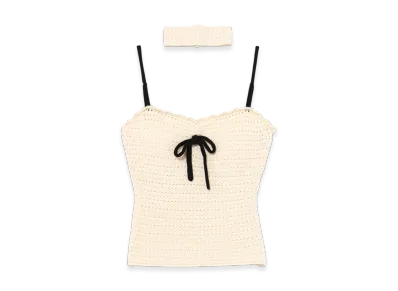 ANDMARY Sui Ribbon Tops "Ivory"