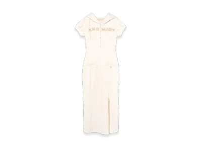 ANDMARY Mary Logo Hoodie Dress "White"