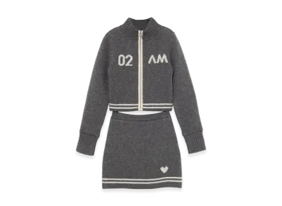 ANDMARY Logo Zip Set Up "Gray"