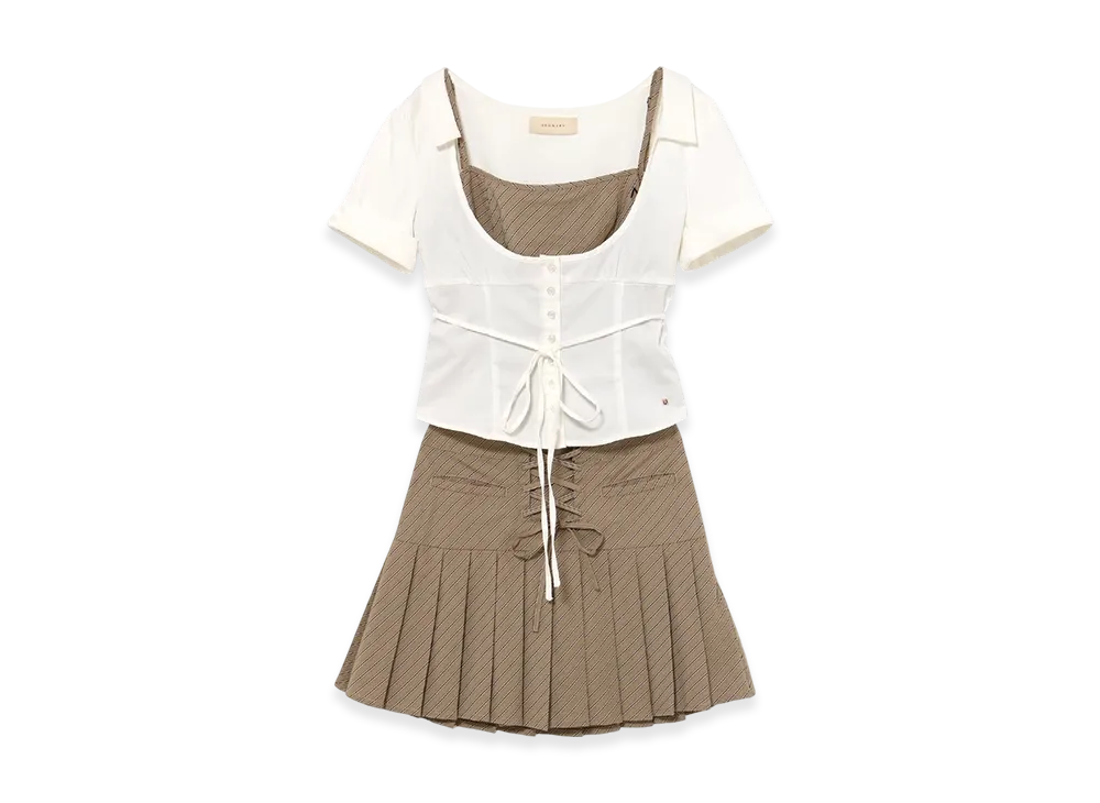 ANDMARY Jad Pleats Set Up "Brown"