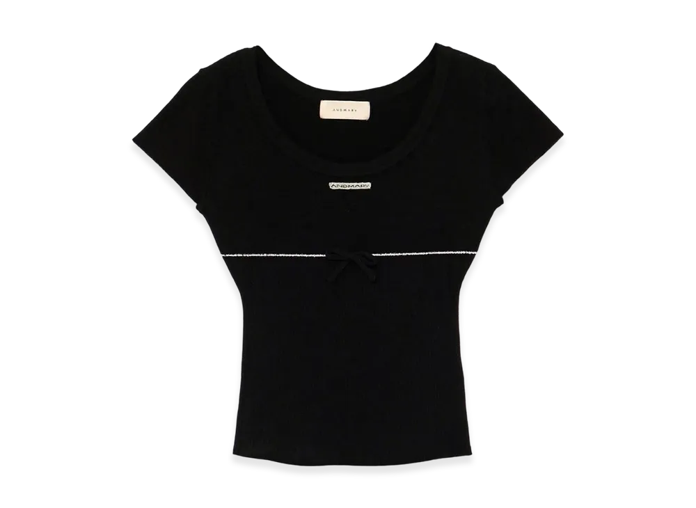 ANDMARY Putty Ribbon Tops "Black"