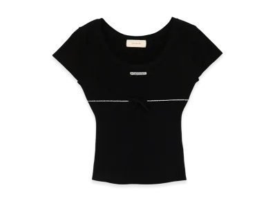 ANDMARY Putty Ribbon Tops "Black"