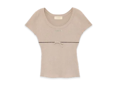 ANDMARY Putty Ribbon Tops "Beige"