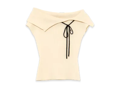 ANDMARY Amari Ribbon Tops "Ivory"