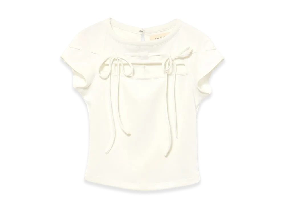 ANDMARY Gigi Ribbon Tops "White"