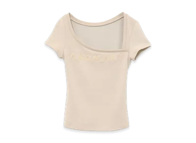 ANDMARY Mary Logo Tops "Beige"