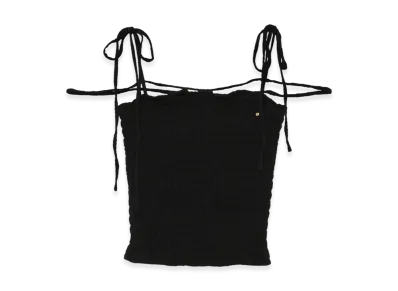 ANDMARY Shirring Ribbon Camisole "Black"