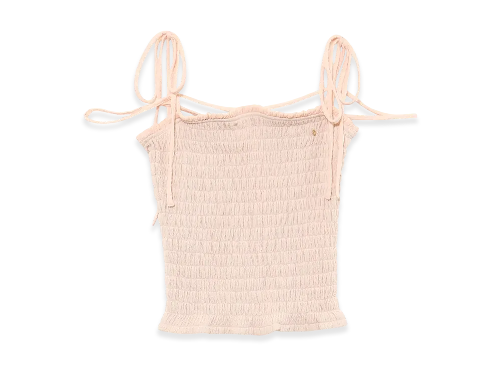 ANDMARY Shirring Ribbon Camisole "Pink"