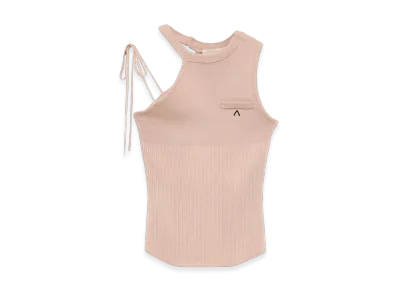 ANDMARY Angie Ribbon Tank "Pink Beige"