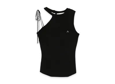 ANDMARY Angie Ribbon Tank "Black"