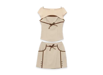 ANDMARY Wendy Button Set Up "Beige"