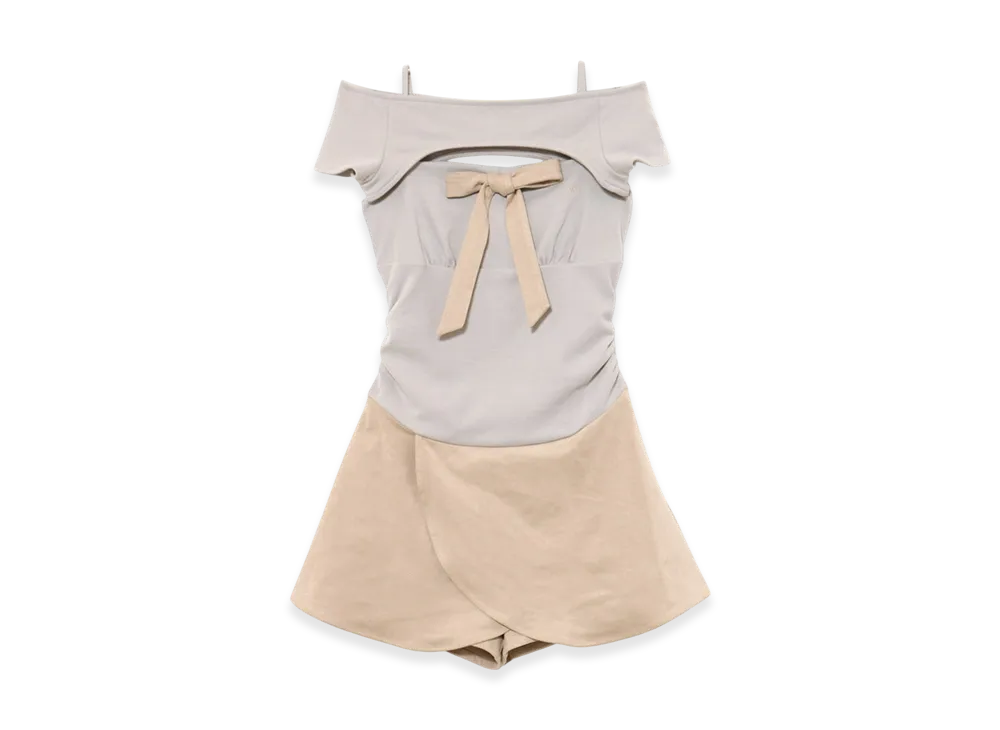 ANDMARY Kite Ribbon Set Dress "Gray"
