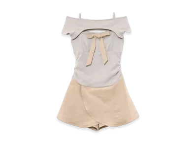 ANDMARY Kite Ribbon Set Dress "Gray"